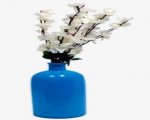Craftfry Trending Flower Glass Vase (12 inch, Blue)