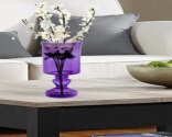 Craftfry Trending Flower Glass Vase (12 inch, Purple)