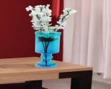 Craftfry Elegant Flower Glass Vase (12 inch, Blue)