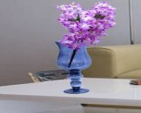 Craftfry Exclusive Flower Glass Vase (18 inch, Black)