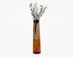 Craftfry Trending Flower Glass Vase (17 inch, Brown)