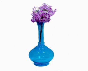 Craftfry Indian ocean blue Flower Glass Vase (22 inch, Blue)