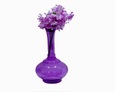 Craftfry Elegant flower Glass Vase (22 inch, Purple)