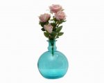 Craftfry Glass Vase (9 inch, Blue)