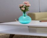Craftfry Glass Vase (9 inch, Blue)