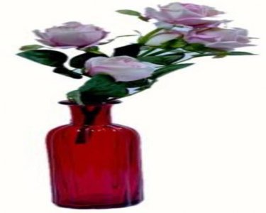 Craftfry Glass Vase (8 inch, Red)