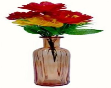 Craftfry Glass Vase (8 inch, Brown)