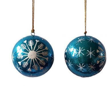 Paper Machie Christmas Ornaments