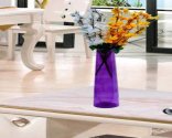 Craftfry Rounded Minar Shape Flower Glass Vase (17.71 inch, Purple)