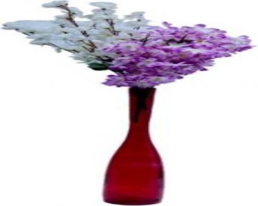Craftfry Long Hurricane Shape Glass Flower Vase (24.41 inch, Red)