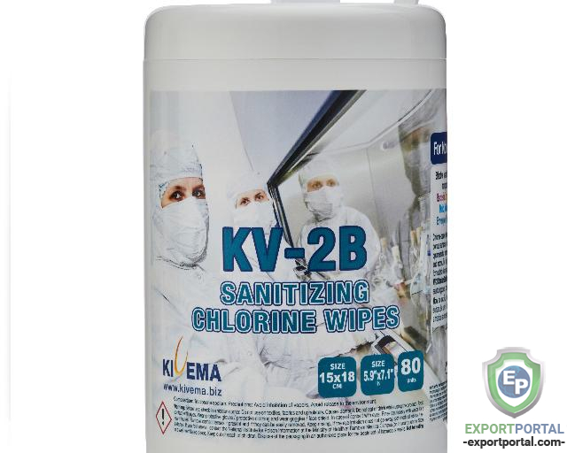 KV-2B SANITIZING CHLORINE WIPES 80 Long