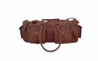 Genuine Leather Duffle Bag Travel Sports Gym Bag Overnight Unisex