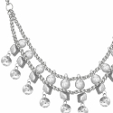 Belle Silver Metal Choker Necklace