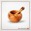 Olive Wood Round Mortar