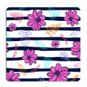 Wooden Coaster , Square Shape Coaster, Floral Printed Coaster Multicolor, Coaster for Home and Office