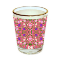 Limitless Hunch Floral Printed Shot Glass ,Chocolate Shot Glass, Mousse Glass-558 Glass (Gold Plated, 40 ml, Multicolor, Pack of 1)