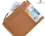 MILD LEATHER MEN'S ZIPPER PURSE WALLET FOR MEN NO FOLD