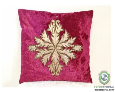 Embroidered Cushion Cover Velvet Material Bulk Order