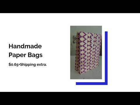 Handmade paper bags