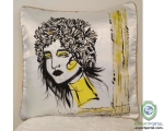 Cushion Cover Handmade Poly Satin Printed Cushions 16 Inch Square