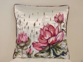 Cushion Cover Handmade Poly Satin Printed Cushions 16 Inch Square
