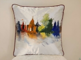 Cushion Cover Handmade Poly Satin Printed Cushions 16 Inch Square