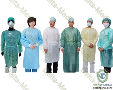 Disposable Isolation Gown With Knitted Cuffs