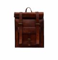 Genuine Leather Roll Top Backpack for Travel