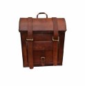 Genuine Leather Roll Top Backpack for Travel
