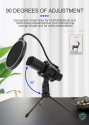 Condenser Microphone 3.5mm Plug Home Stereo MIC with Desktop Tripod