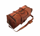 Genuine Leather Square Duffel Bag for Gym, Sports and Travel