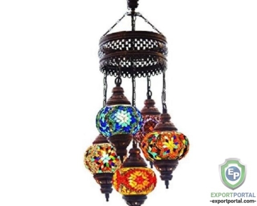 Handmade Turkish mosaic chandler