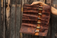 Leather Roll Bag, Knife Tool Case