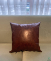 Faux Leather Throw Pillow Case