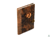 Brown Leather Handmade Notebook Sun And Moon Design Journal Dairy Book