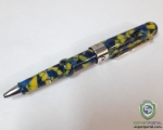 Conklin Mark Twain Crescent Marble Yellow/Blue Ballpoint Pen