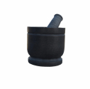 Handmade Black Marble Polished Mortar and Pestle Set Kitchen Decor