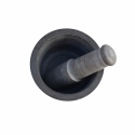 Handmade Black Marble Polished Mortar and Pestle Set Kitchen Decor