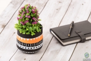 Karru Krafft ZigZag Painted Clay indoor Planters set