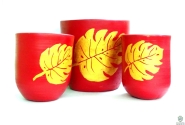 Leaf Painted Terracotta Planters manufacturer Exporter