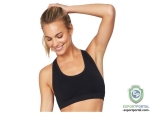 Sports Bra Cotton Lycra Black
