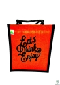 Eco-Friendly Jute Bag, color print on one side.
