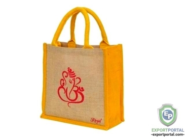 Eco Friendly multi-purpose Jute Bag with natural rope handle