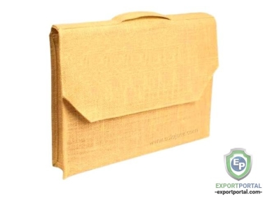 Eco Friendly Official Confrence Jute Bag, with natural tape handle.