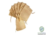 Eco Friendly Jute Pouch,with Draw Strings