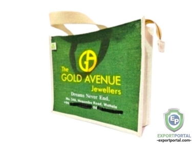 Eco Friendly Jewellers Hute Bag, with white tape handle