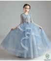 Girls Party Dress Fluffy Birthday Gown Customized Color Sample