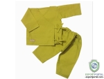 Forest green baby kimono top set