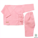 Kimono style cotton baby set in pink
