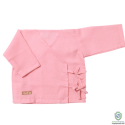 Kimono style cotton baby set in pink